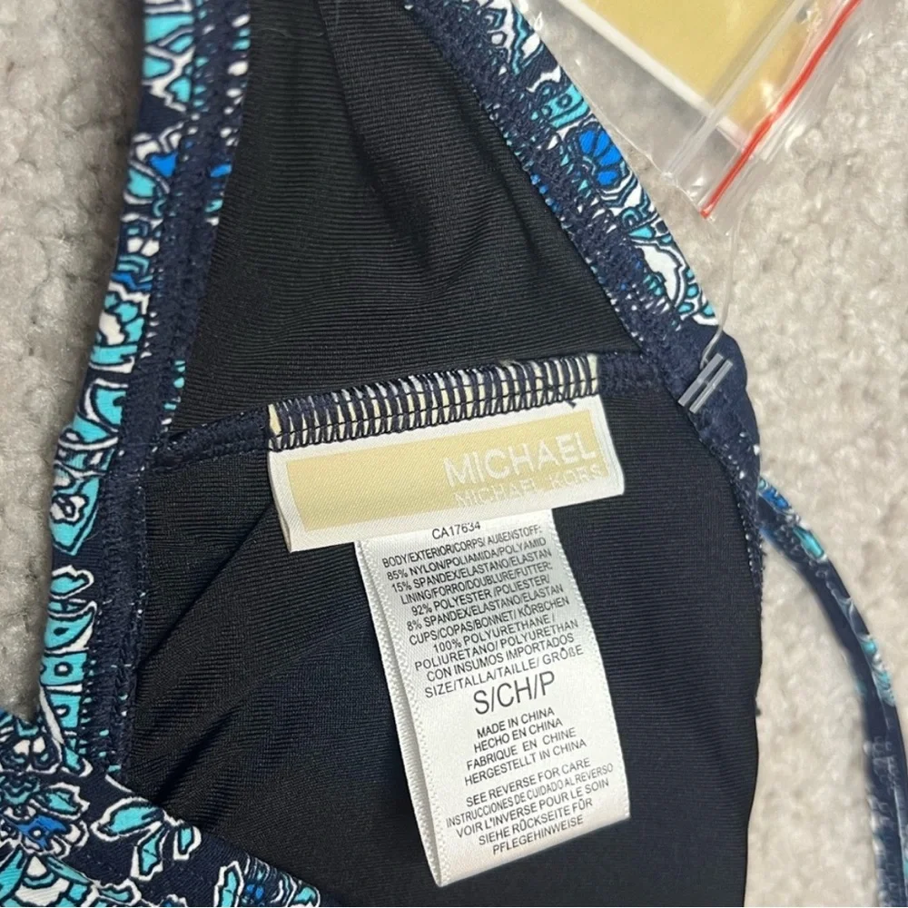 MICHAEL MICHAEL KORS - Paisley Floral Print Bikini Top - Size Small - Picture 5 of 7